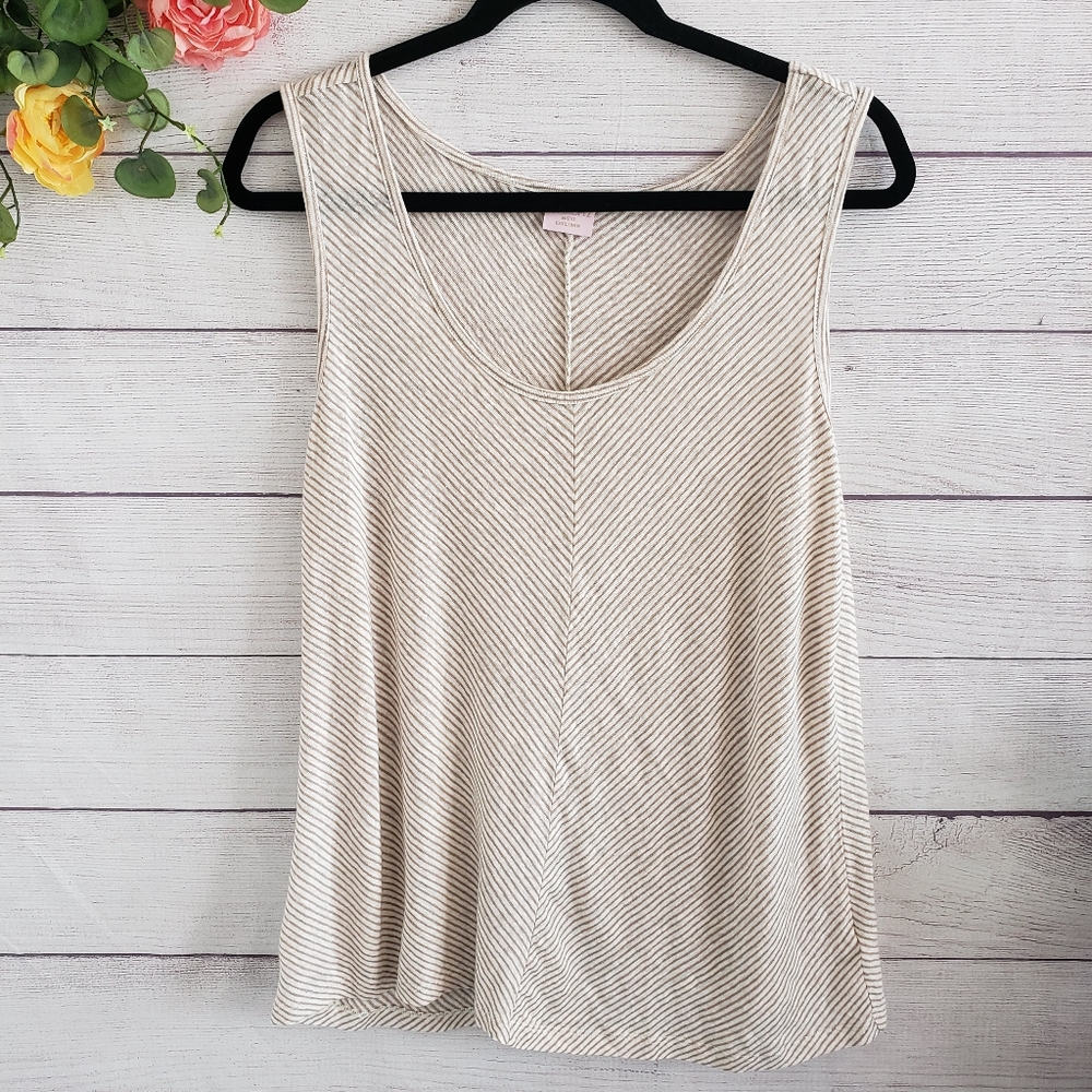 St. Tropez West | Chevron Striped Linen Tank